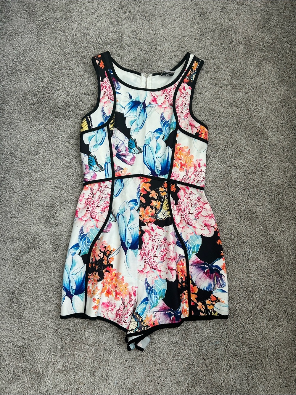 LF Floral Butterfly Romper